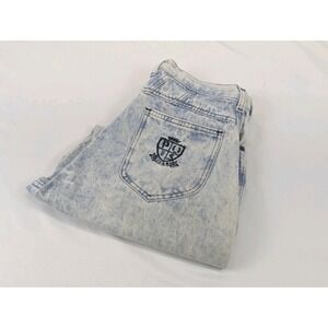 Gitano Jeans Acid Wash Womans 14 Short Embroidered 90s Mom Vintage Tapered 27 In